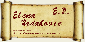 Elena Mrdaković vizit kartica